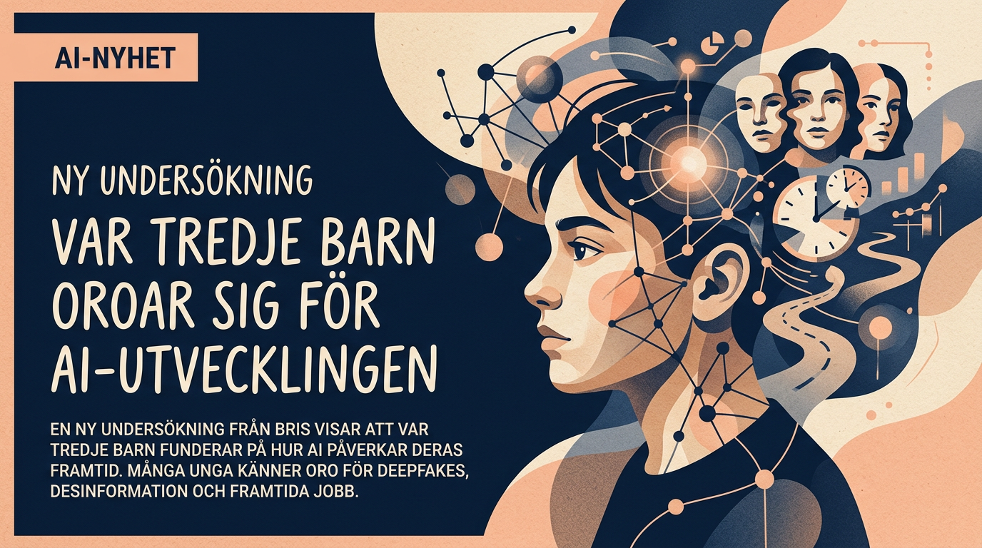 Ny undersökning: Var tredje barn oroar sig för AI-utvecklingen